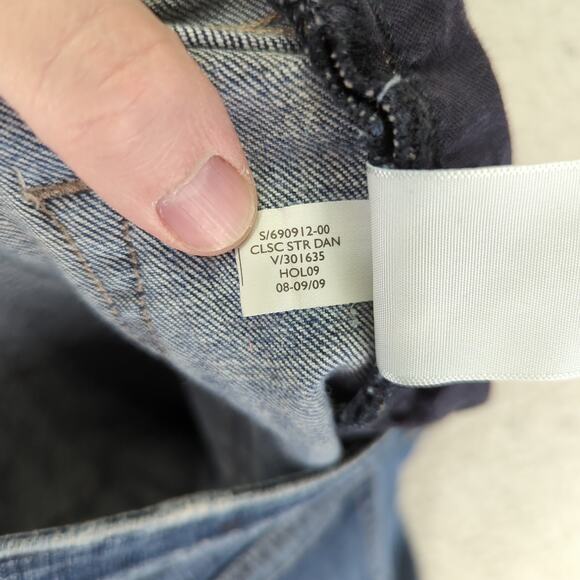 Y2k Banana Republic Straight Leg Jeans Women's 10 Long Stretch 690912 Distressed - Picture 9 of 9